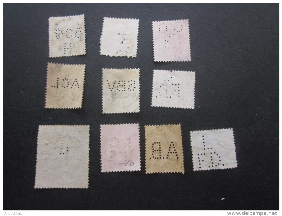 10 > Timbres Stamp Perforated Inde - India British - INDE Anglaise >>  Perforé Perforés Perfin Perfins PERFORE - Autres & Non Classés