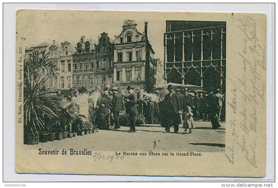 (J192) - Souvenir De Bruxelles - Le Marché Aux Fleurs Sur La Grand'Place / Ed. Nels, Bxl Serie 1 N° 133 - Marchés