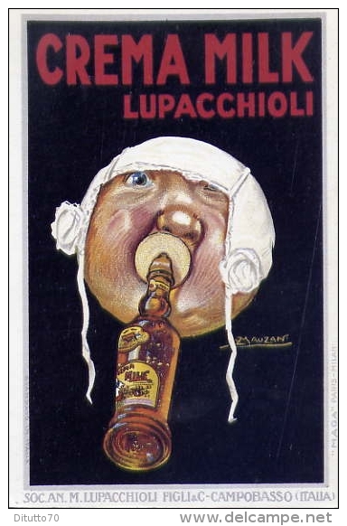 Pubblicitaria - Crema Milk Lupacchioli - Campobasso - Mauzan - Riproduzione Da Originale - Formato Piccolo Non Viaggiata - Publicité