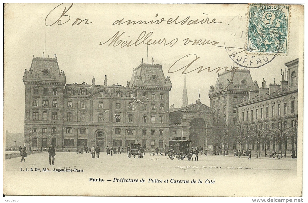 PARIS 4 - Préfecture De Police Et Caserne De La Cité             -- L.J Et Cie - Arrondissement: 01