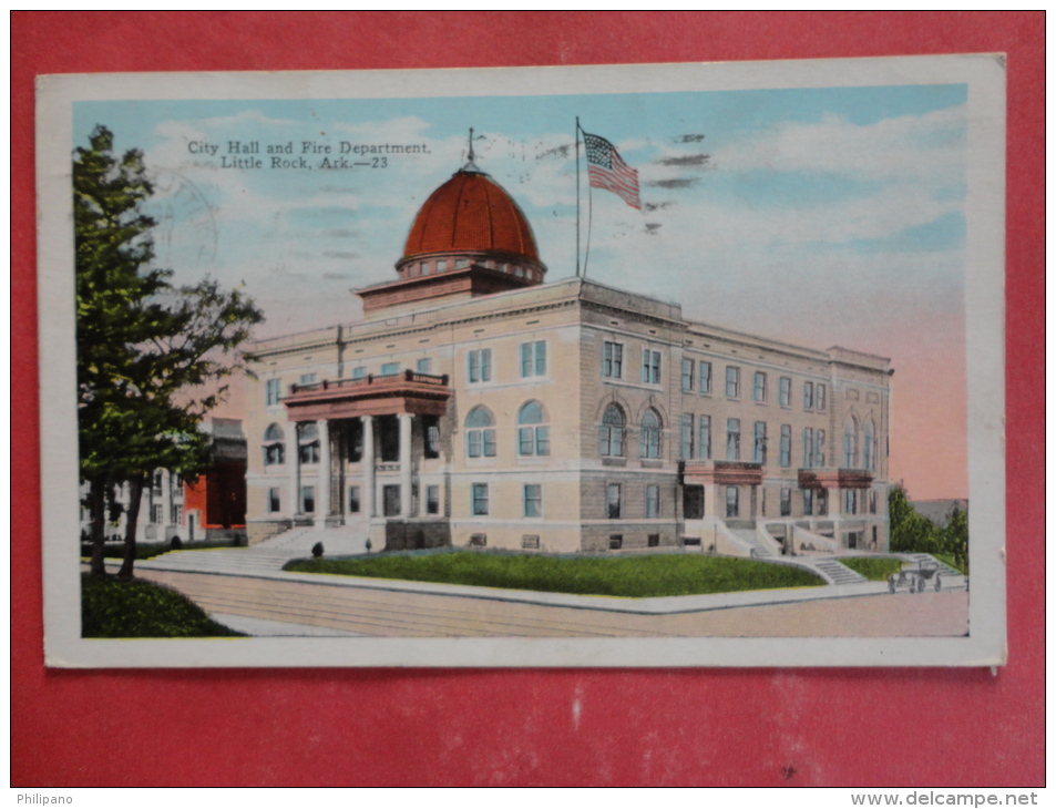 Little Rock,AR--City Hall And Fire Department--cancel 1931--PJ 177 - Other & Unclassified