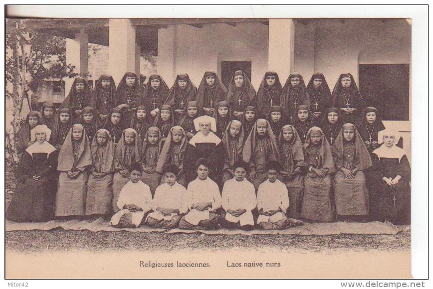 1-Laos-Religiose Laotiane-Religieuses Laociennes-Laos Native Nuns-Religione-Religion-N Uova-Nouveau-New. - Laos