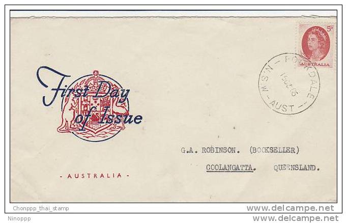 Australia-1965 QEII 5d Red Addressed FDC - Premiers Jours (FDC)