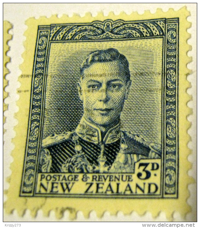 New Zealand 1938 King George VI 3d - Used - Oblitérés