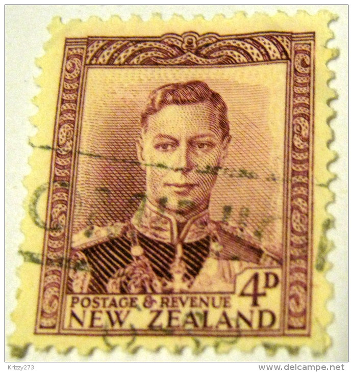 New Zealand 1938 King George VI 4d - Used - Used Stamps