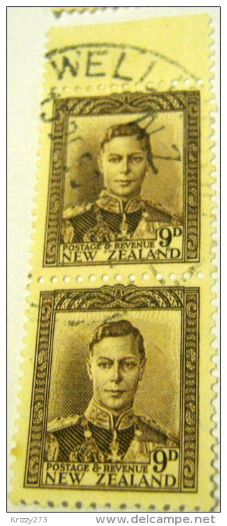 New Zealand 1938 King George VI 9d X2 - Used - Oblitérés