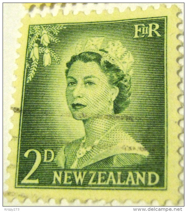 New Zealand 1955 Queen Elizabeth II 2d - Used - Used Stamps