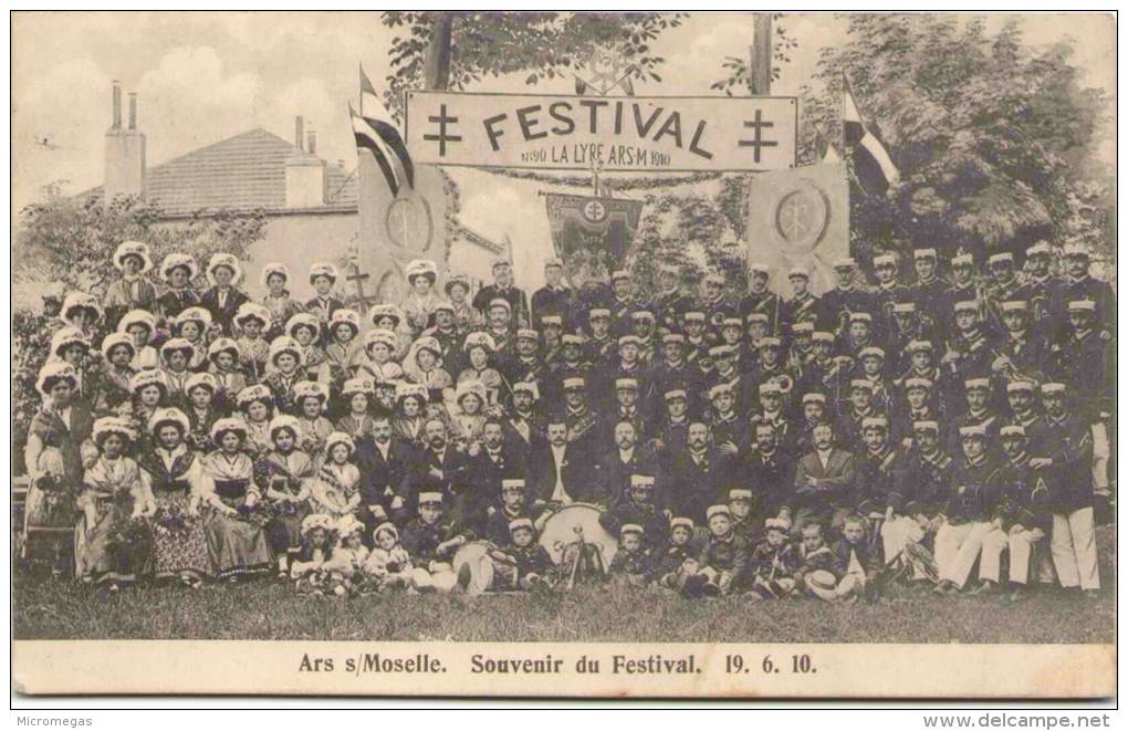 ARS-sur-MOSELLE - 1890 LA LYRE D´Ars S/Moselle 1910 - Souvenir Du Festival 19.6.10 - Ars Sur Moselle