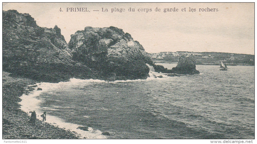 PRIMEL. LA PLAGE DU CORPS DE GARDE ET LES ROCHERS(dil82) - Primel