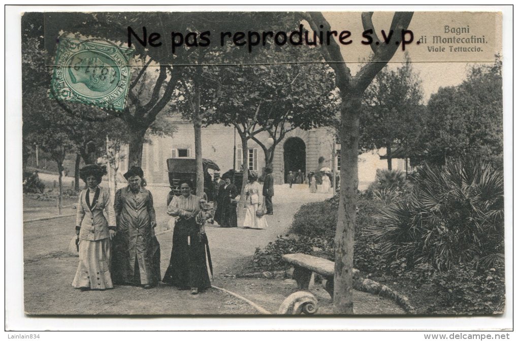 - Bagni Di Montecatini, Viale Tettuccio, En 1911, Belles Femmes, Calèche, Splendide, Peu Courante, écrite, TBE, Scans. - Pistoia