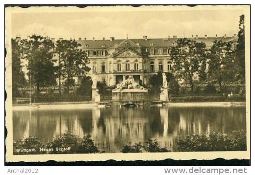 Stuttgart Neues Schloss Personen 1.10.1927 Gezackt Kleinformat - Staufen