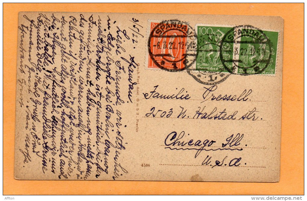 Spandau Hafenplatz  1922 Infla Postcard - Spandau