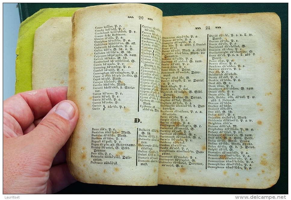 A Pocket Dictionary Of Proper Names 1823 J. Nossek London & Leipzig - 1800-1849