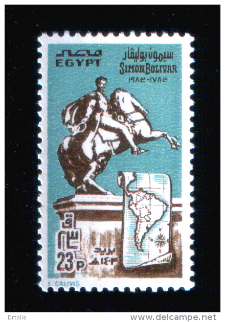 EGYPT / 1983 / SIMON BOLIVAR  / HORSE / MAP / MNH / VF - Ungebraucht