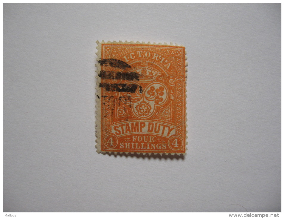 VICTORIA 1884  (ob)  S&G# 269a - Yellow Orange - W33 V -  P12,5 - Used Stamps