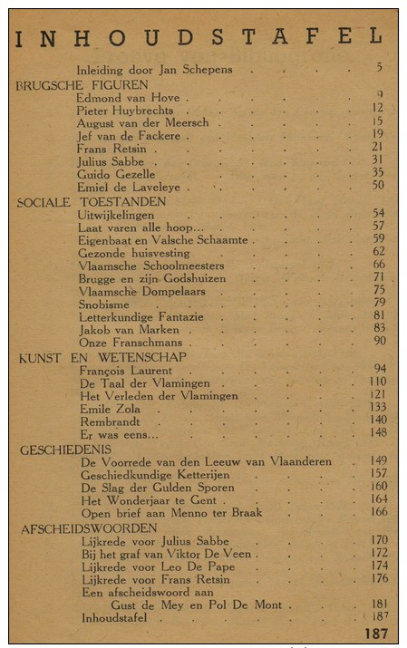 Maerten, Richard (red.), Keur Uit Het Journalistiek Werk Van Dr. Julius Pée (Brugge) - History