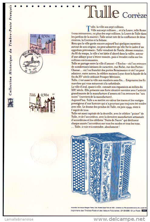 2003 - DOCUMENT OFFICIEL - TULLE - CORREZE - ACCORDEON - Documents Of Postal Services