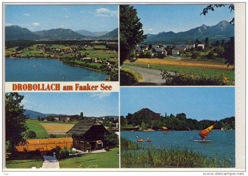 DROBOLLACH Am Faaker See - Mehrfachansicht , Hotel Karnerhof  Verlag Schilcher, Nr. 3 / 1052 - Faakersee-Orte