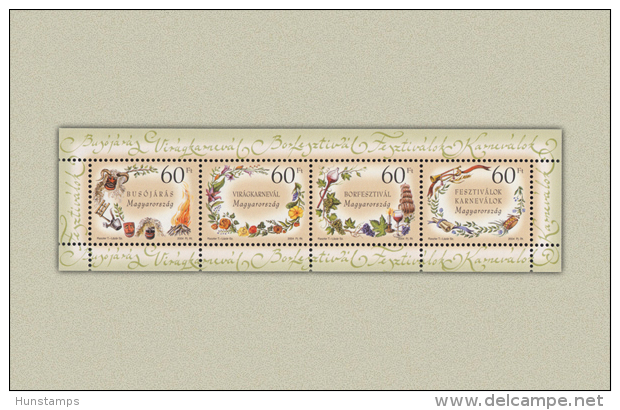 Hungary 2004. Carnevals - Festivals - Flowers Sheet MNH (**) Michel: Block 287. - Unused Stamps