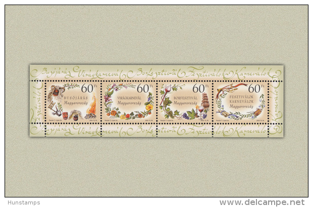 Hungary 2004. Carnevals - Festivals - Flowers Sheet MNH (**) Michel: Block 287. - Ungebraucht