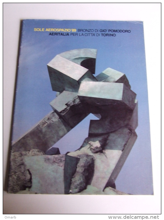 Lib192 Aeritalia Finmeccanica, Bronzo Giò Pomodoro Scultura Sole Aerospazio '89, Sculpture, Storia Opera Disegni - Altri & Non Classificati