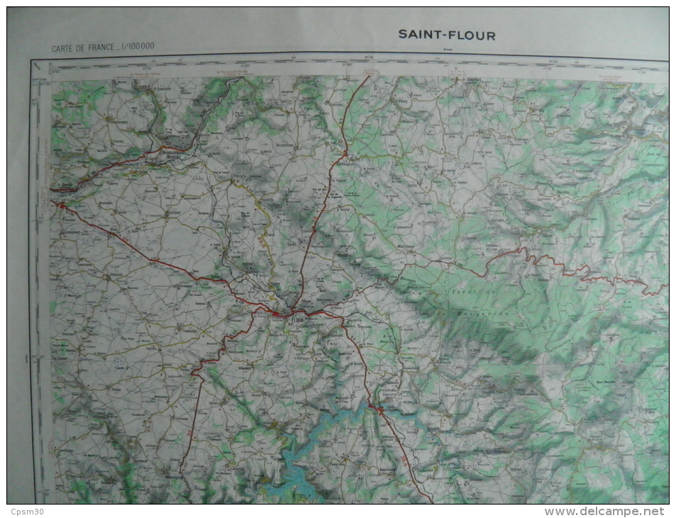 Carte Géographique - Saint FLOUR - échelle 1/100.000 ChapelleA/Neussargues Chavagnac/Langeac Lieutades/Neuvéglise Thoras - Topographische Karten