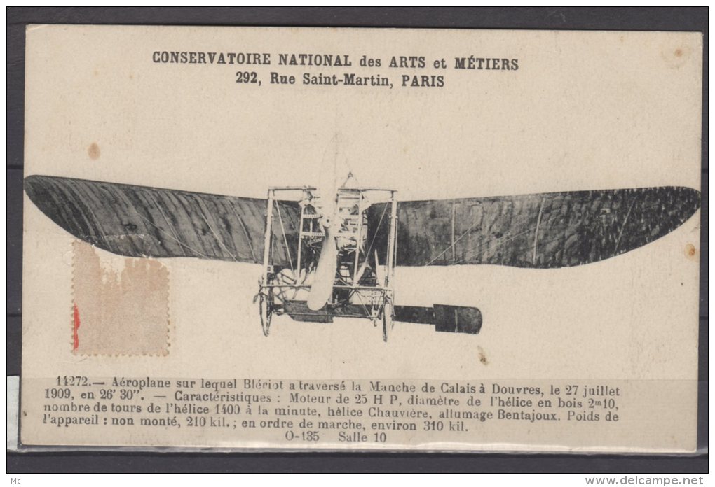 Conservatoire National Des Arts Et Métiers Paris - Aéroplane Sur Lequel Blériot A Traversé La Manche De Calais à Douvres - Sonstige & Ohne Zuordnung