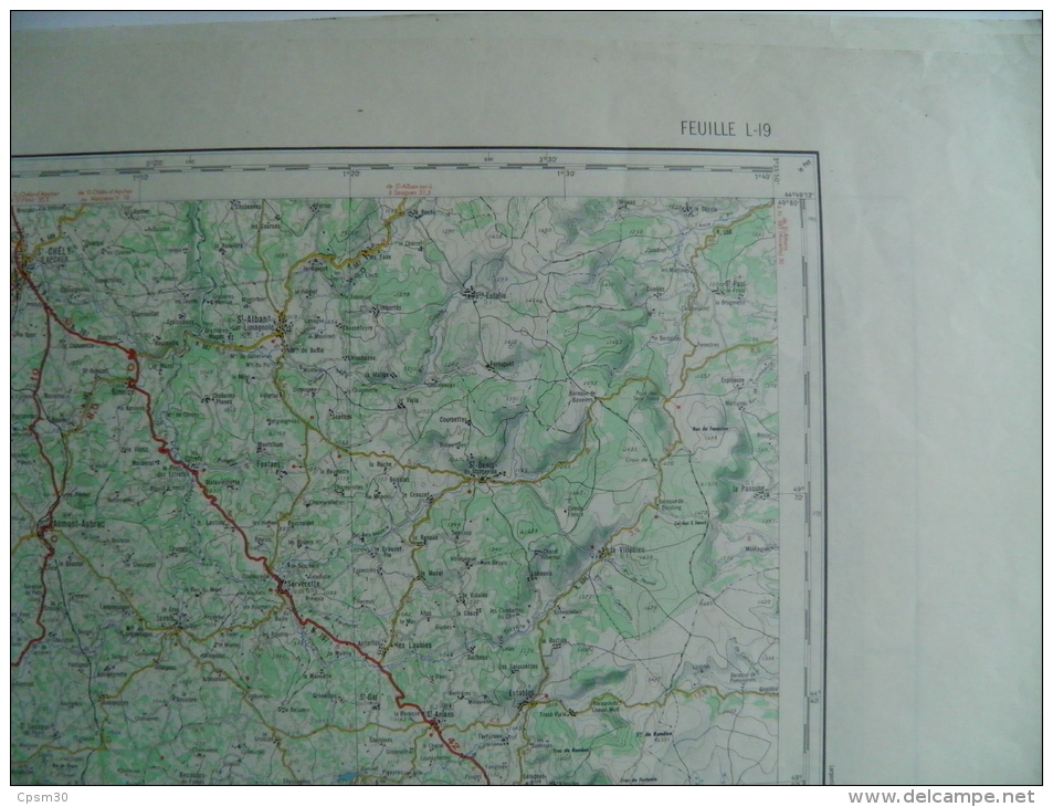 Carte Géographique - MENDE - échelle 1/100.000 Lacalm/St Urcize Ste Eulalie D´Olt/St Geniez D´Olt Balsiège/Brenoux - Topographische Karten