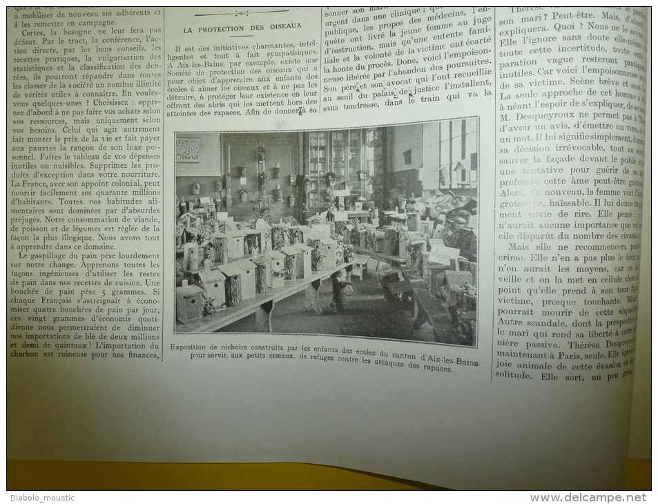 1927  PUBS AUTOMOBILES US COULEURS; Observatoire Du Pic Du Midi; Exposition De Nichoirs Pour Les Oiseaux (Aix-les-Bains) - L'Illustration