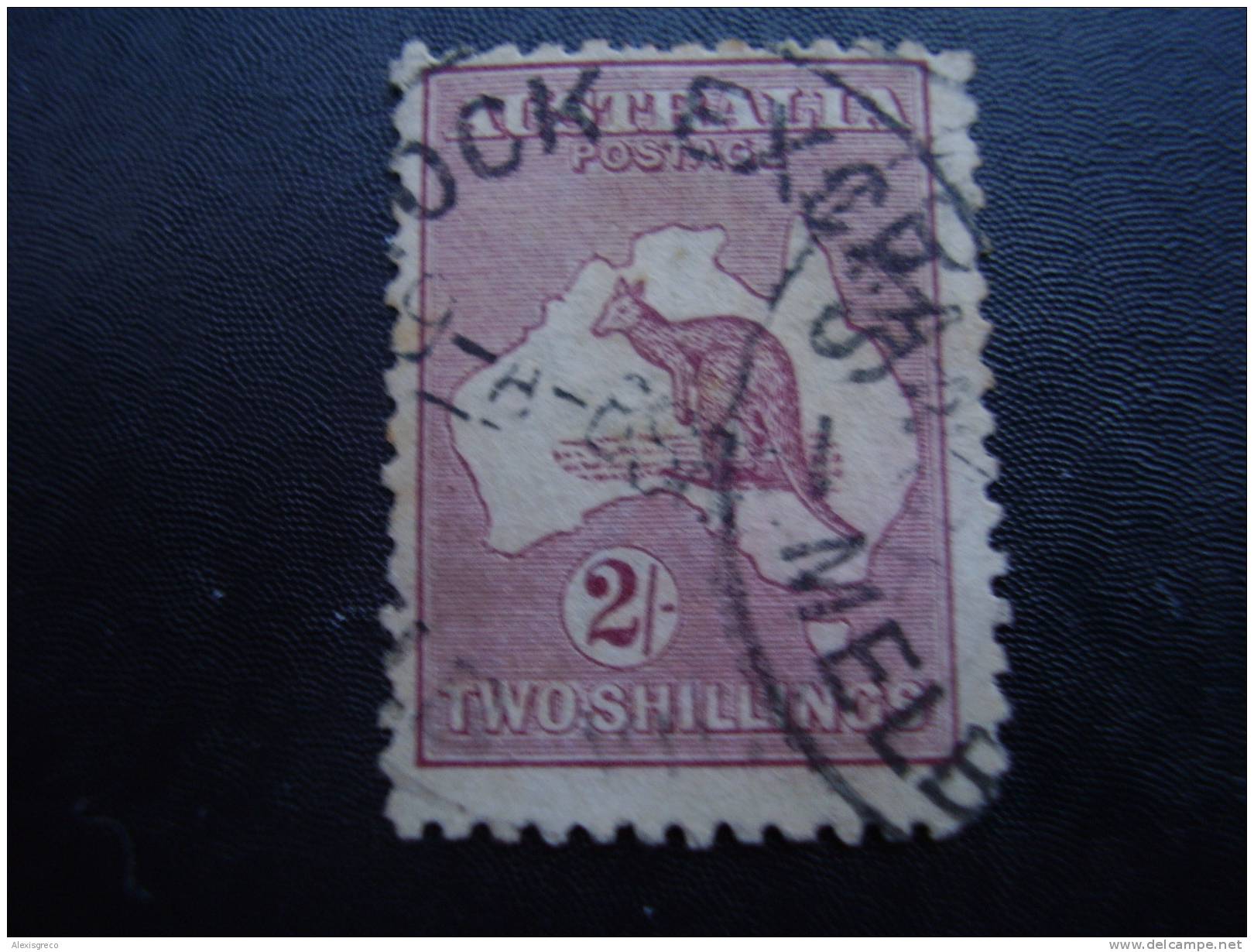AUSTRALIA 1924 KANGAROO  TWO SHILLINGS MAROON USED. - Used Stamps