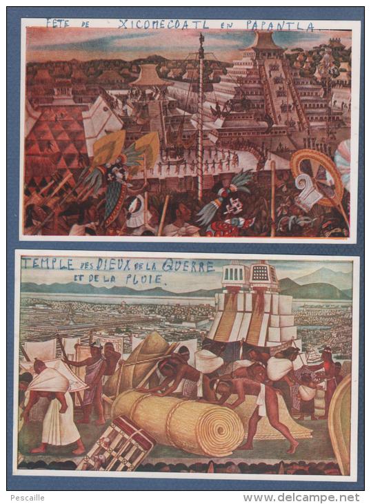 12 IMAGENES PALACIO NACIONAL DE MEXICO - FRESCO DIEGO RIVERA ? - 14.5 X 9.5 Cm - Otros & Sin Clasificación