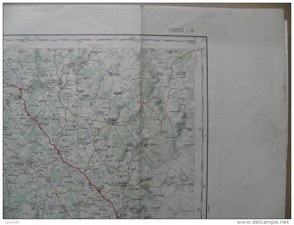 Carte Géographique - MENDE - 1/100.000 Lacalm/Jabrun St-Paul-le-F./Ste Eulalie Mandailles/Prades-d´Aubra C Brenoux/Mende - Topographische Karten