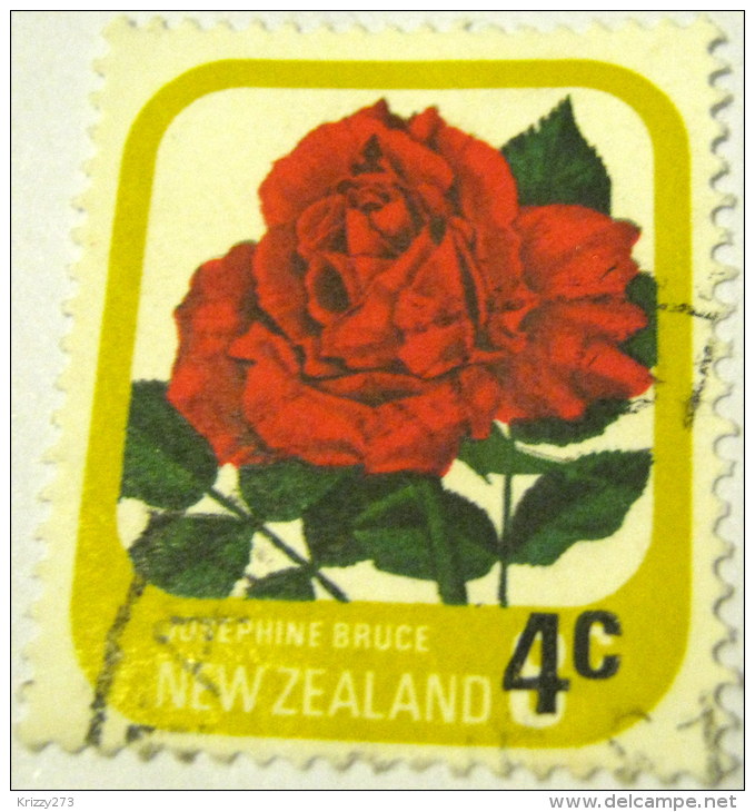 New Zealand 1979 Roses Josephine Bruce 8c Overprinted 4c - Used - Usados