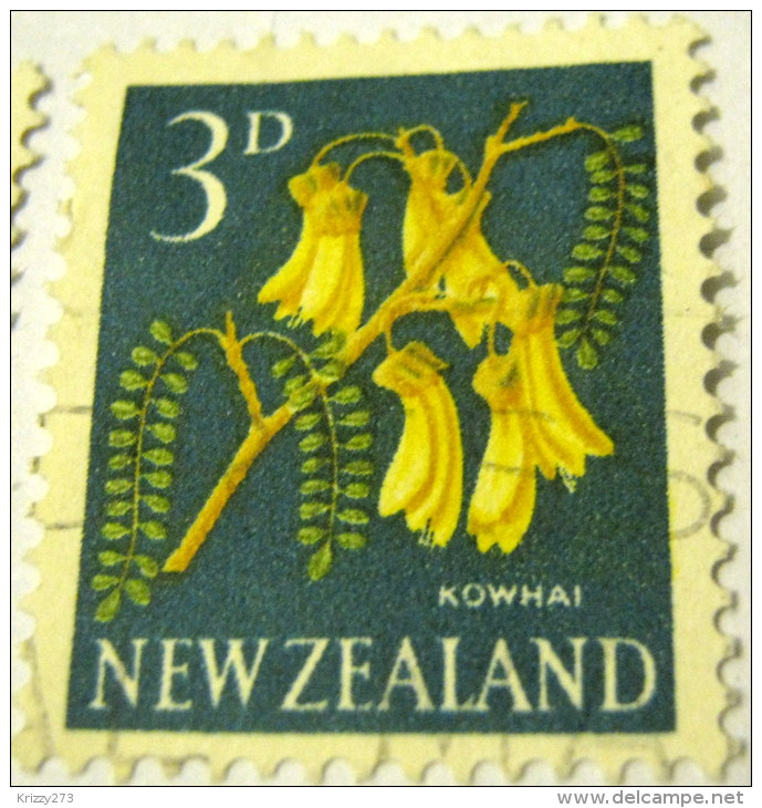 New Zealand 1960 Flower Kowhai 3d - Used - Oblitérés