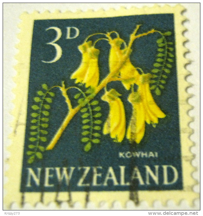 New Zealand 1960 Flower Kowhai 3d - Used - Oblitérés
