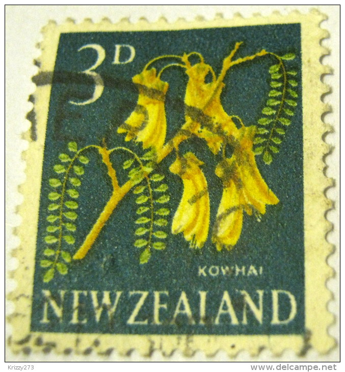 New Zealand 1960 Flower Kowhai 3d - Used - Oblitérés