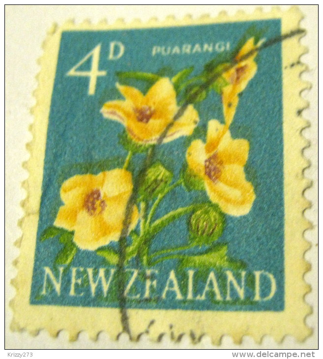 New Zealand 1960 Flower Puarangi 4d - Used - Used Stamps