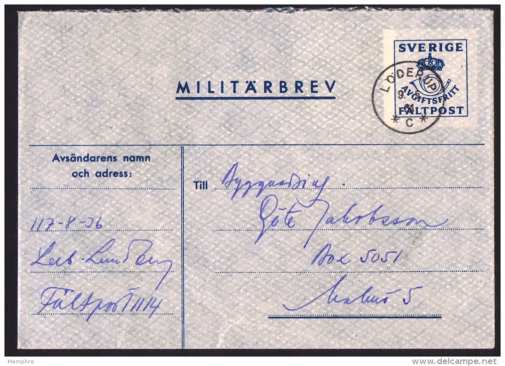 1961  Lettre De Militaire En Franchise  Avec Timbre Pour Réponse - Entiers Postaux