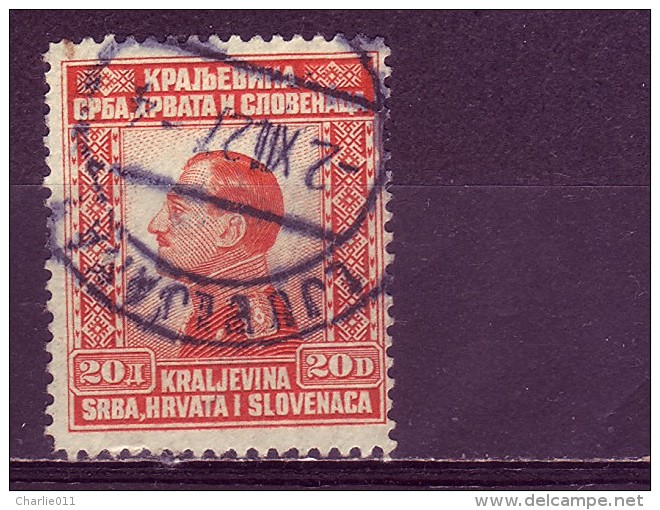 KING ALEXANDER-20 DIN-POSTMARK-LJUBLJANA-SLOVENIA-KRALJEVINA-SHS-YUGOSLAVIA-1924 - Usados