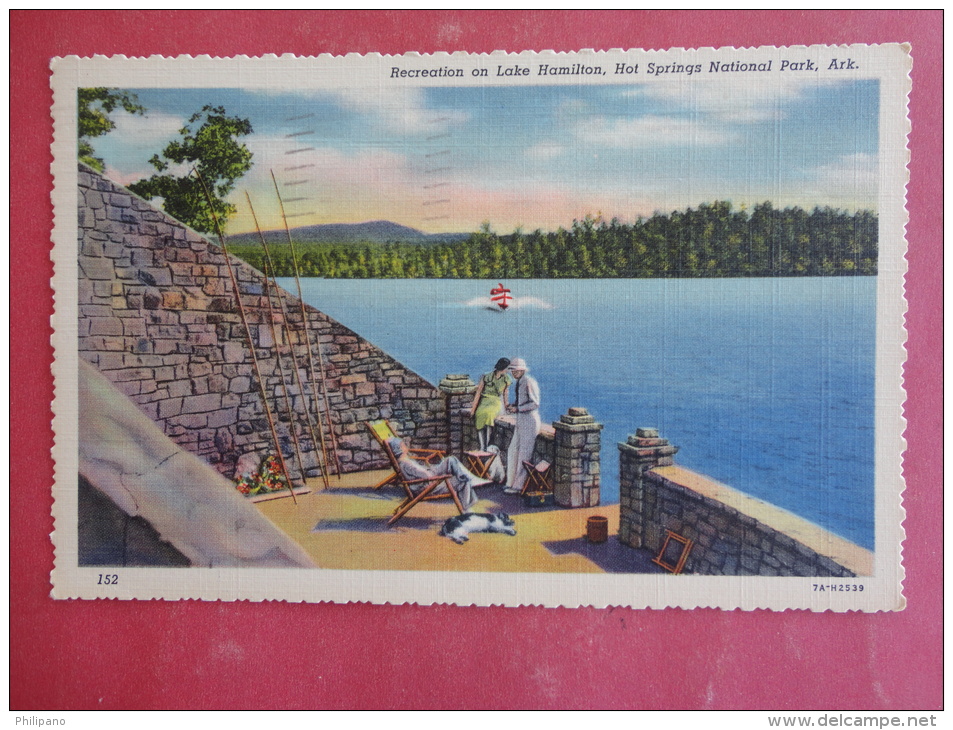 Hot Springs,AR--Recreation On Lake Hamilton--cancel 1941--PJ 179 - Other & Unclassified