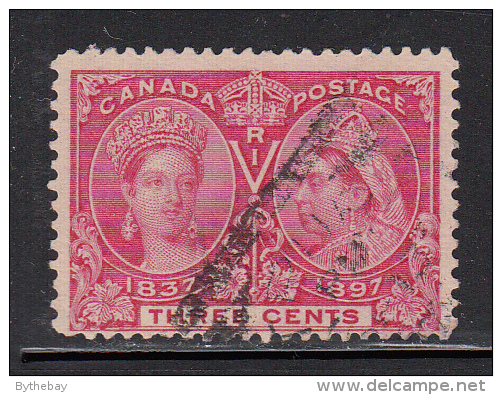 Canada Used Scott #53 3c Jubilee Cancel: Squared Circle Truro NS - Usados