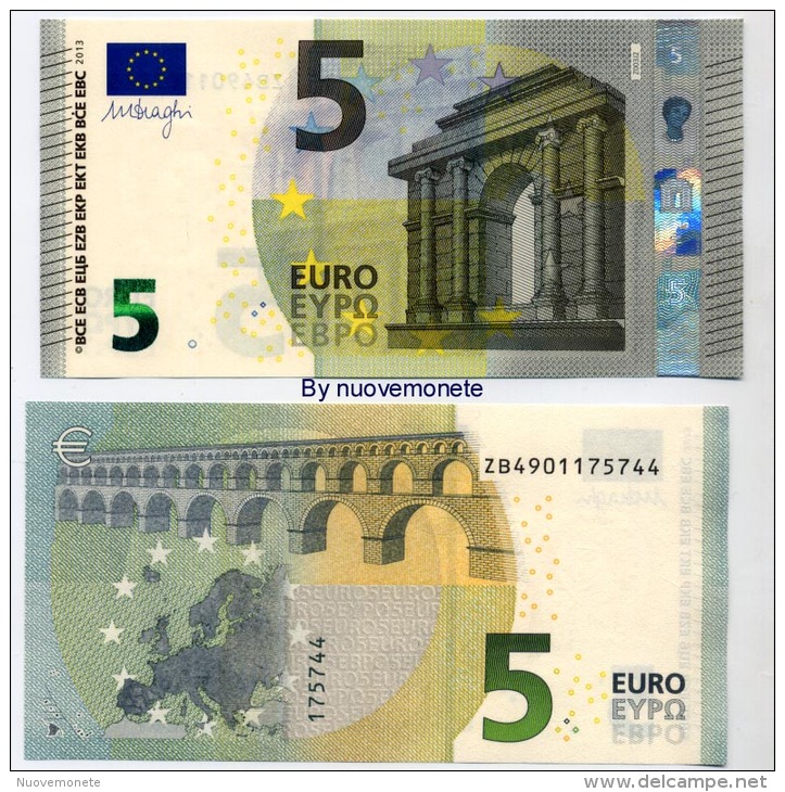 5 EURO ZB BELGIUM BELGIO BELGIQUE Z003..SIGNED DRAGHI UNC FDS - 5 Euro