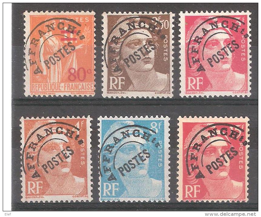 France, Préoblitérés / PREO, Lot De 6 Timbres Neufs * / **, Type Paix & Gandon, TB,cote 5,50 Euros - 1893-1947