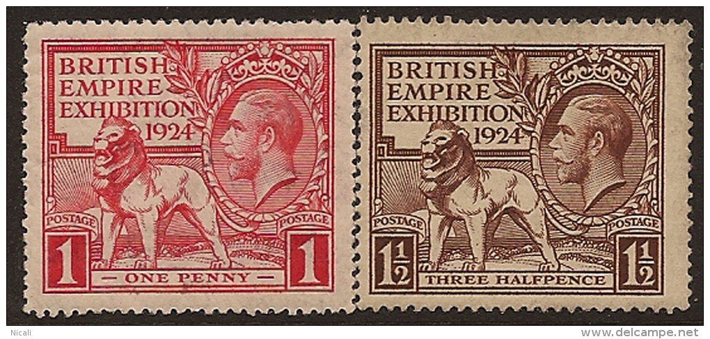 GB 1924 Empire Exhibition SG 430/1 HM UK213 - Tasse