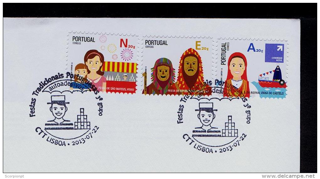 Portugal RARE RARE RARE Circulate Cover Covers Fdc FESTAS ADESIVOS S.Mateus Stº Estevão Senhoria Da Agonia Sp2600 - Ungebraucht