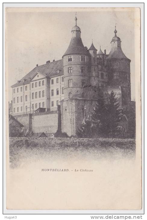 (RECTO / VERSO) MONTBELIARD EN 1902 - LE CHATEAU - SUPERBE CARTE - Montbéliard