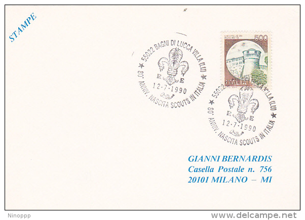 Italy 1990 80th Anniversary Scouting, Bagni Di Lucca, Souvenir Card - Other & Unclassified