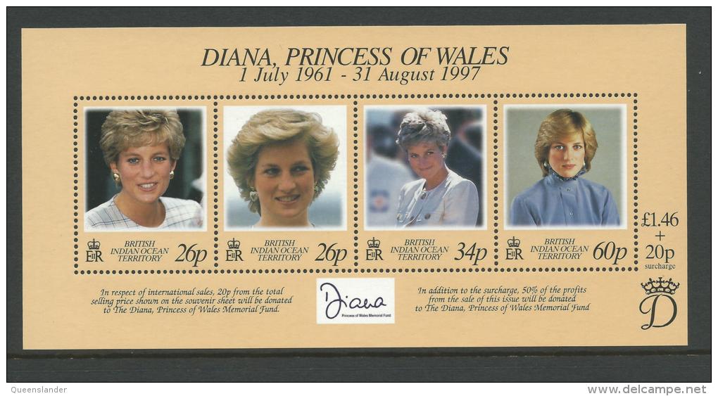 1997 Special Mini Sheet Diana Princess Of Wales 1961-1997  Complete MUH Full Gum On Rear - British Indian Ocean Territory (BIOT)