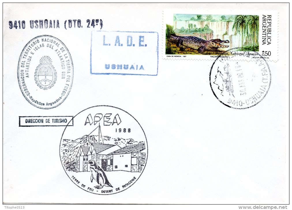 ARGENTINE. Enveloppe Commémorative De 1988. USHUAIA. - Other & Unclassified