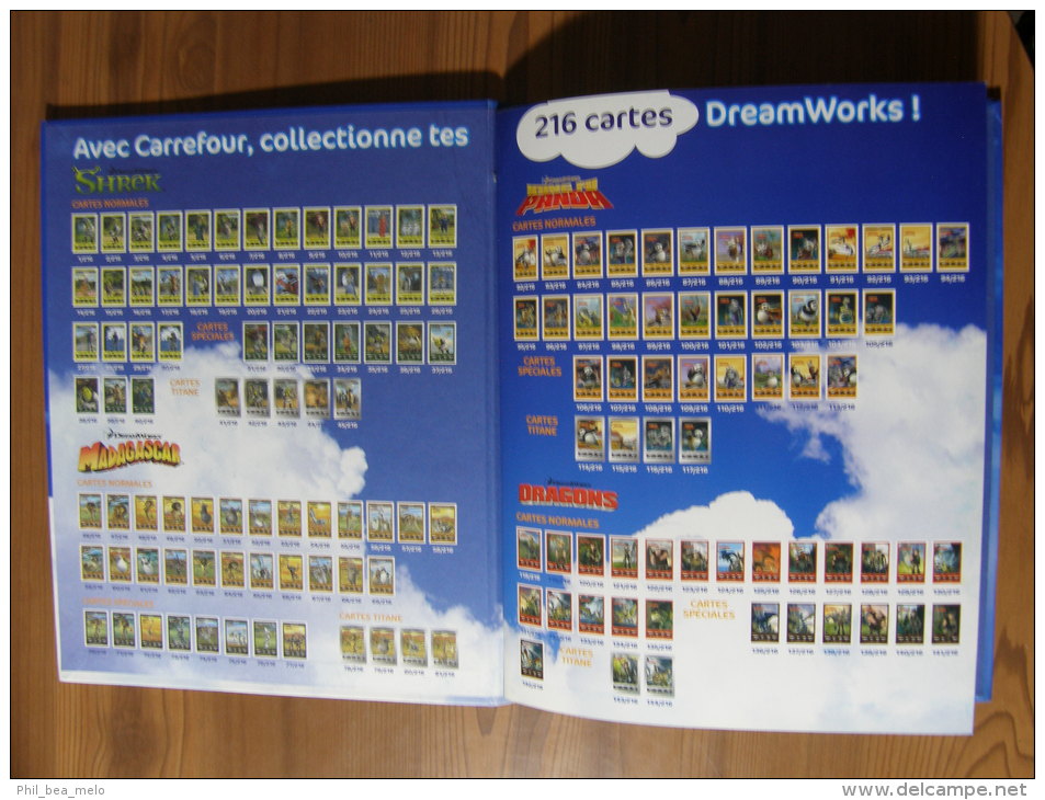 CARTES CARREFOUR DREAMWORKS  - COFFRET COLLECTION + 184 CARTES DONT 2 EXTRA SPECIALES 21 SPECIALES 18 TITANES - Autres & Non Classés